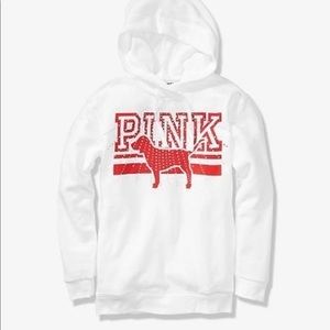 Vs Pink Rhinestone Pullover Hoodie
